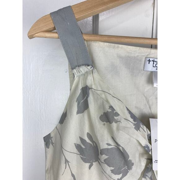 NWT Ann Taylor LOFT Petites 6P Cream Gray Floral Sleeveless Sundress $79 - Picture 2 of 11